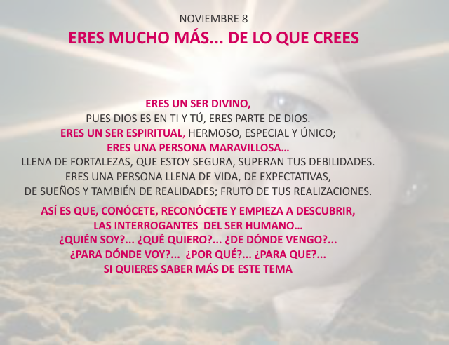 Eres mucho más... de lo que crees